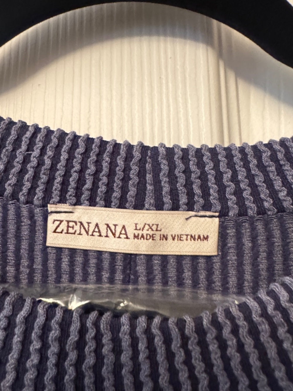 Zenana Outfitters Oversized Ribbed Top in Navy - Picture 3 of 6